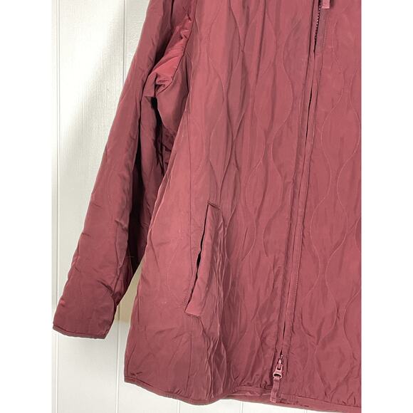 Universal Standard Women's Burgendy Full Zip Quilted Jacket Size 2X - Picture 3 of 6